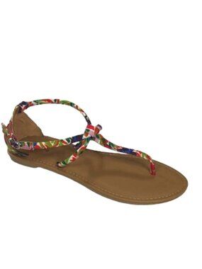 Qupid Athena-1304 Women’s Flat Sandals Ankle Strap Thong Boho Sandal - Fuchsia